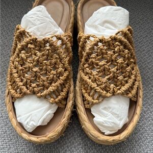 Paloma Barcelo Galma Raffia Slides size 9